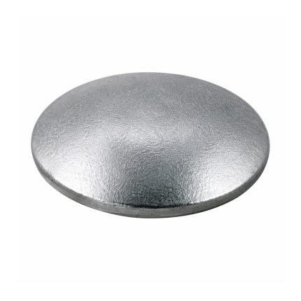 BOTON VIAL DE ALUMINIO LISO DE 10 CMS DE DIAMETRO SIN PERNO